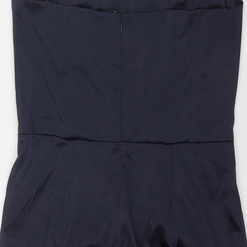 Rise Womens Blue Polyester A-Line Size 16 One Shoulder Zip