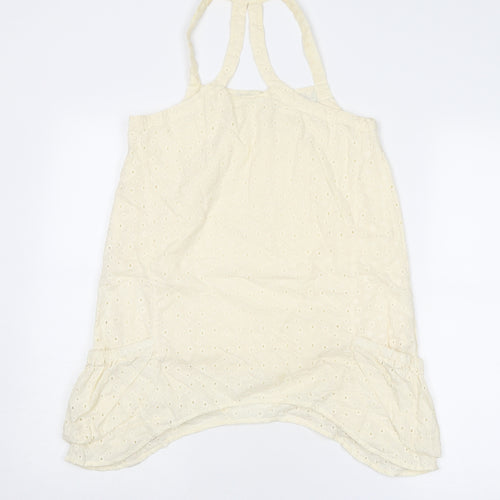 Nümph Womens Ivory Cotton Camisole Tank Size 8 Square Neck - Heart