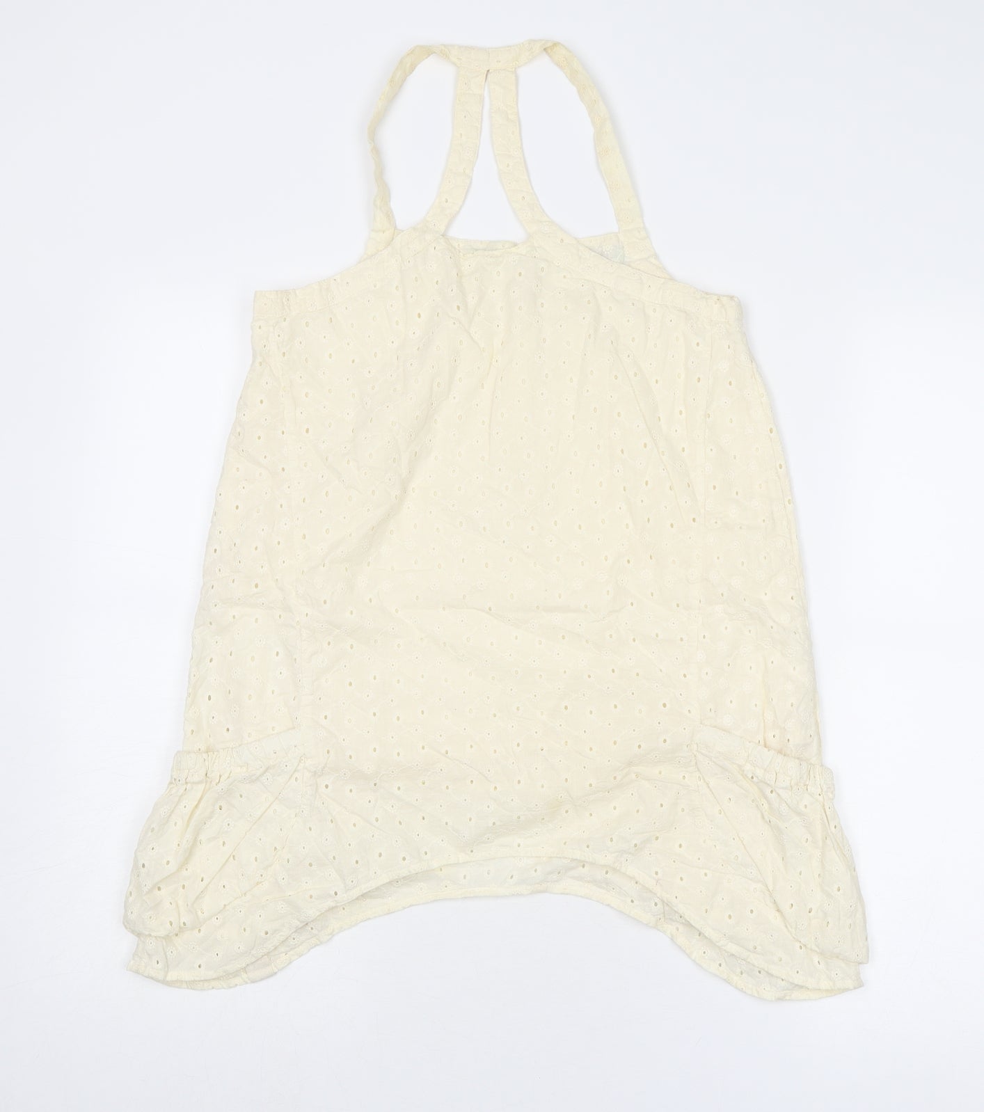 Nümph Womens Ivory Cotton Camisole Tank Size 8 Square Neck - Heart