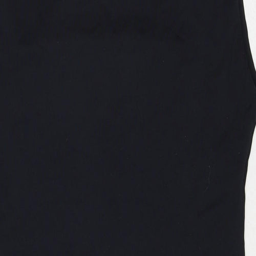 Zara Womens Black Polyester Bodysuit One-Piece Size L Snap
