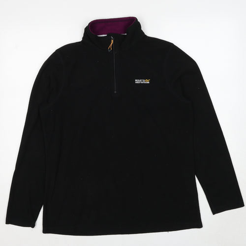 Regatta Womens Black Polyester Pullover Sweatshirt Size 14 Pullover