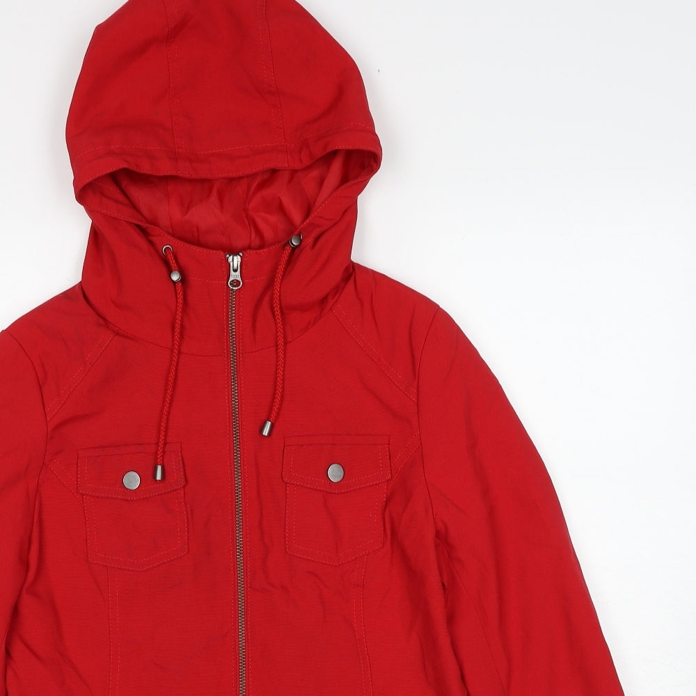 Marks and Spencer Womens Red Jacket Size 6 Zip