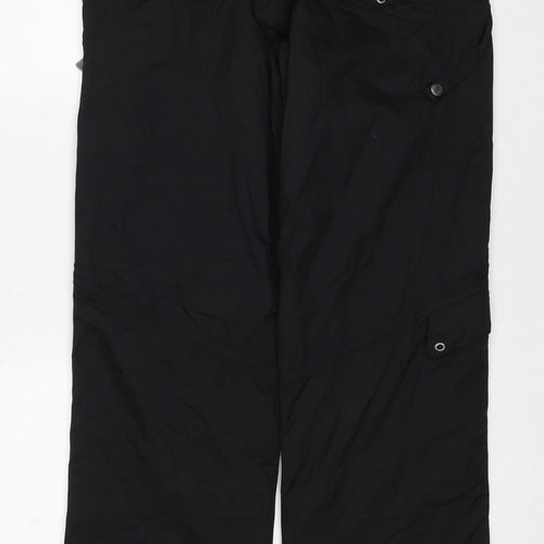 Groovestar Womens Black Nylon Snow Pants Trousers Size 10 Regular Zip