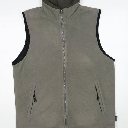 Wynnster Mens Green Gilet Jacket Size L Zip