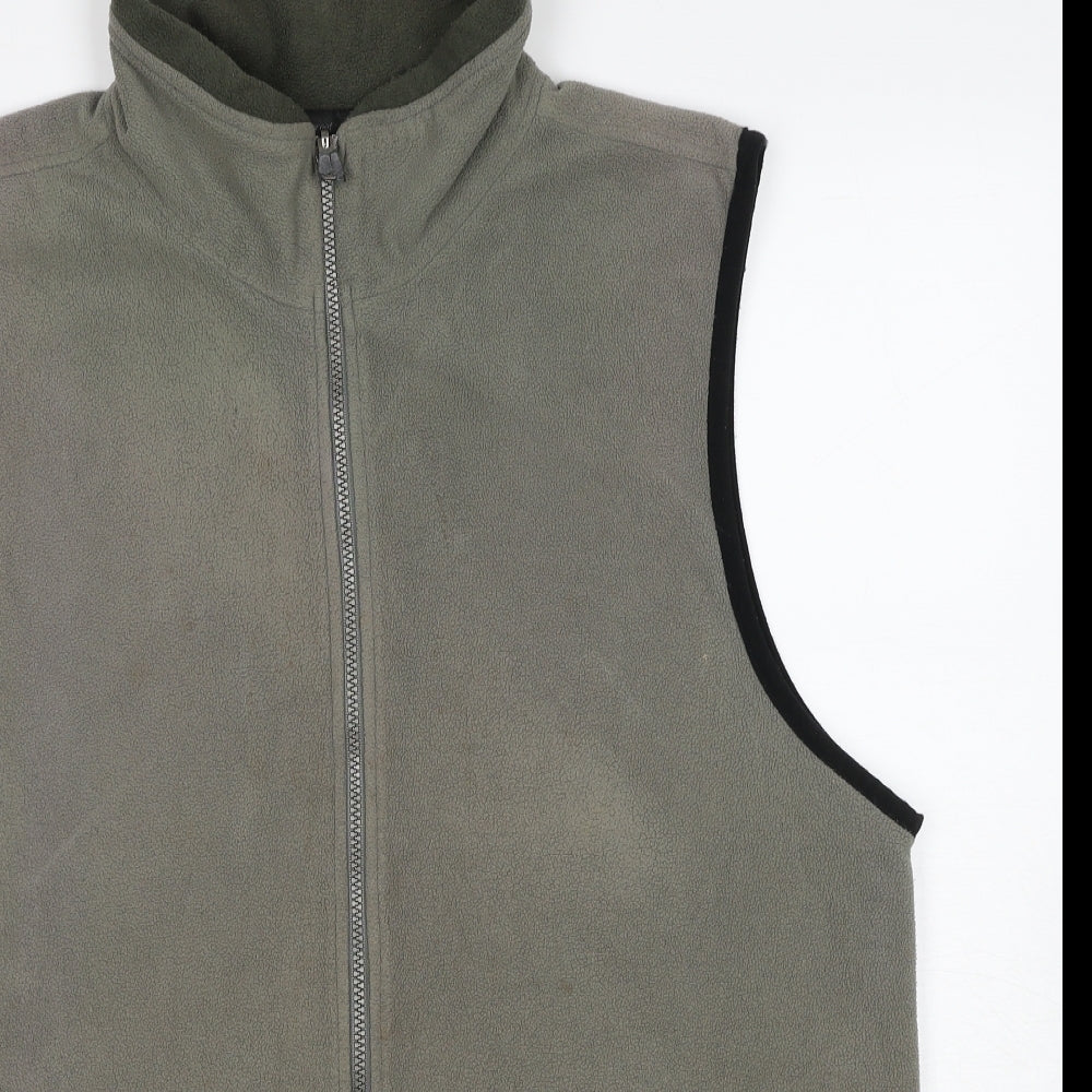 Wynnster Mens Green Gilet Jacket Size L Zip