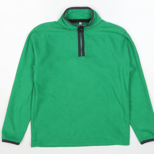 Marks and Spencer Boys Green Polyester Pullover Sweatshirt Size 9-10 Years Pullover