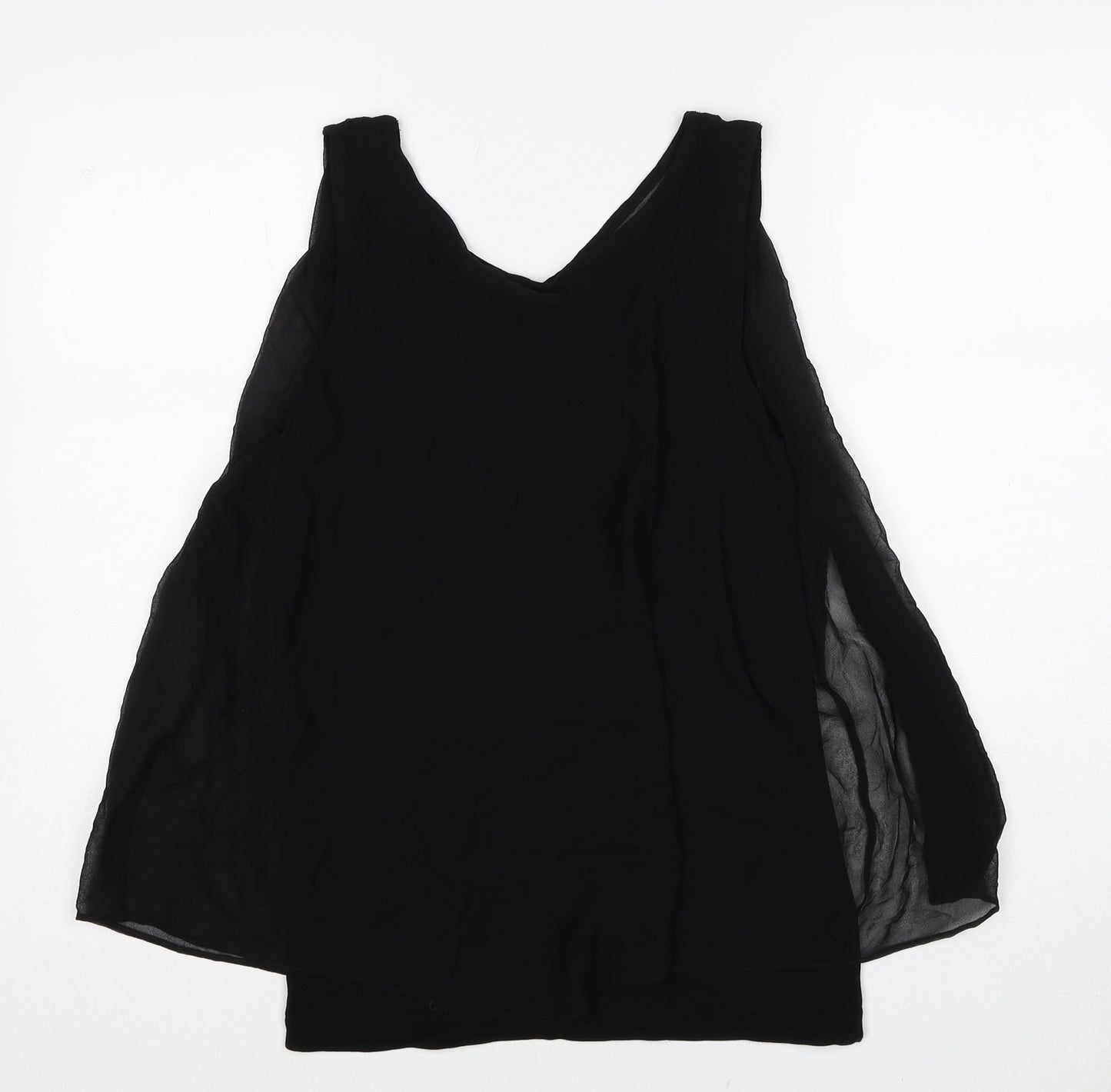 Jigsaw Womens Black Lyocell Basic Tank Size S V-Neck