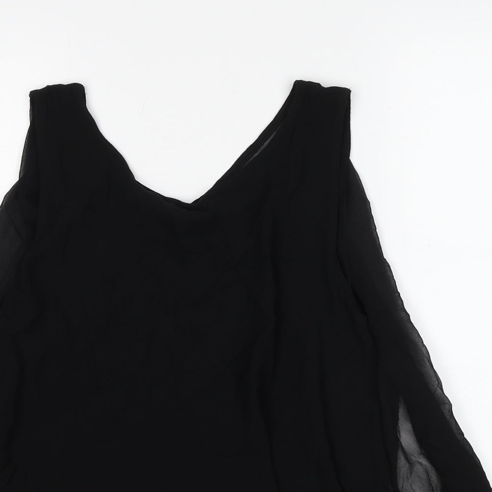 Jigsaw Womens Black Lyocell Basic Tank Size S V-Neck