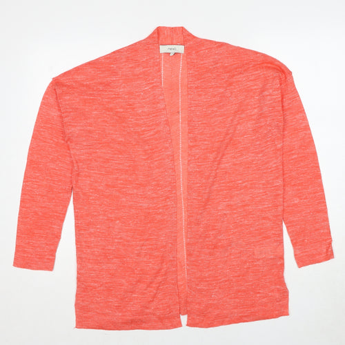 NEXT Womens Pink V-Neck Acrylic Cardigan Jumper Size 10