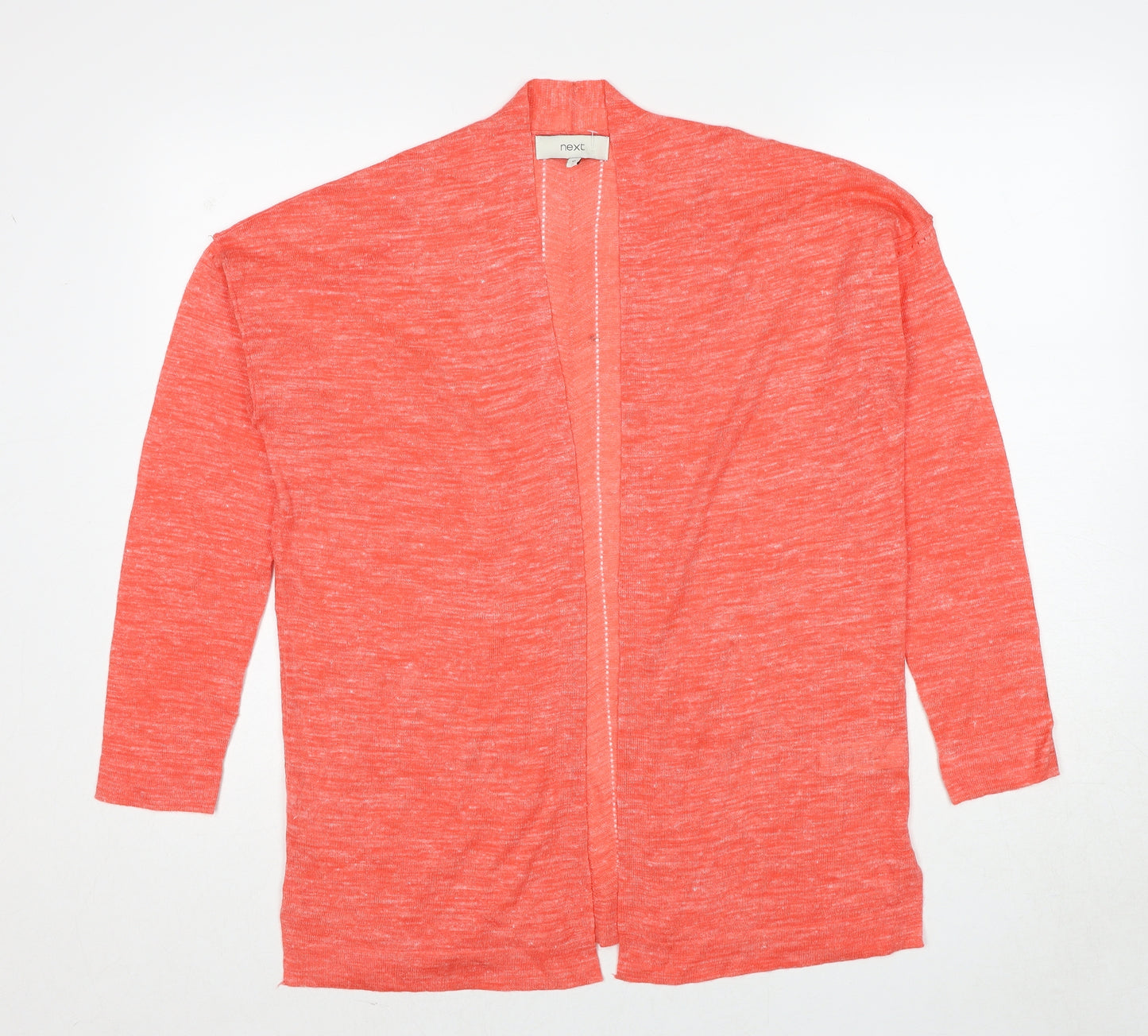 NEXT Womens Pink V-Neck Acrylic Cardigan Jumper Size 10