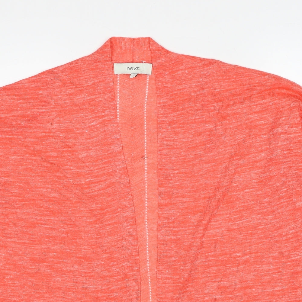 NEXT Womens Pink V-Neck Acrylic Cardigan Jumper Size 10