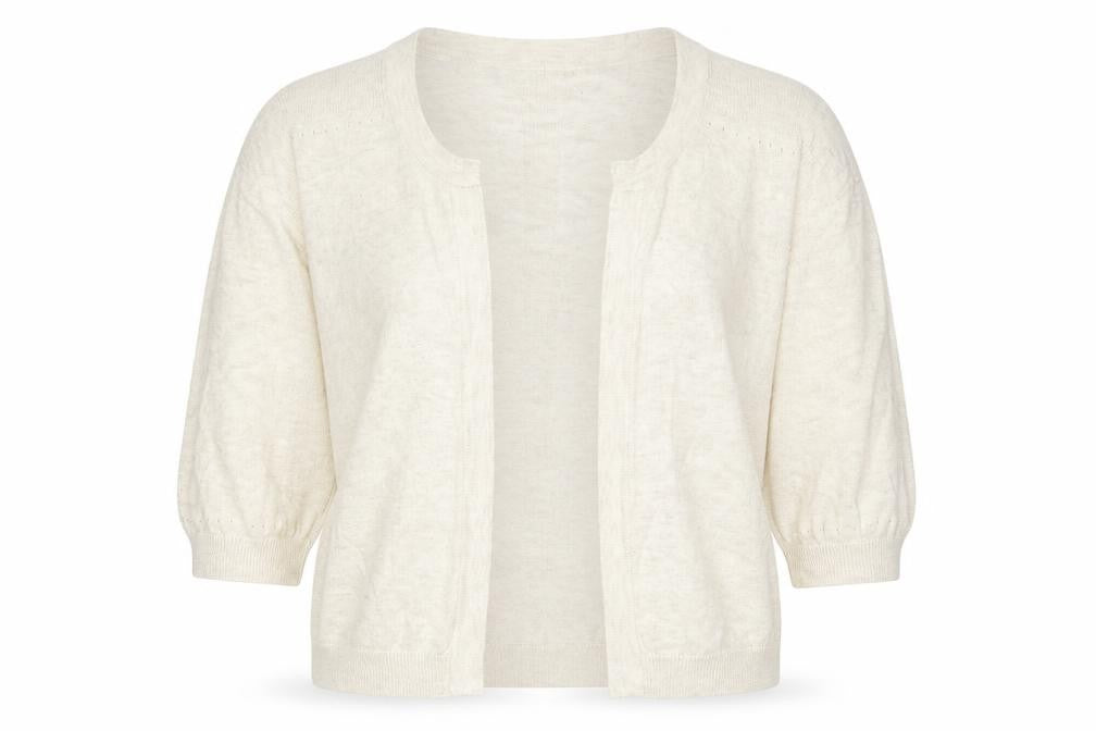 NEXT Womens Beige V-Neck Cotton Cardigan Jumper Size 14