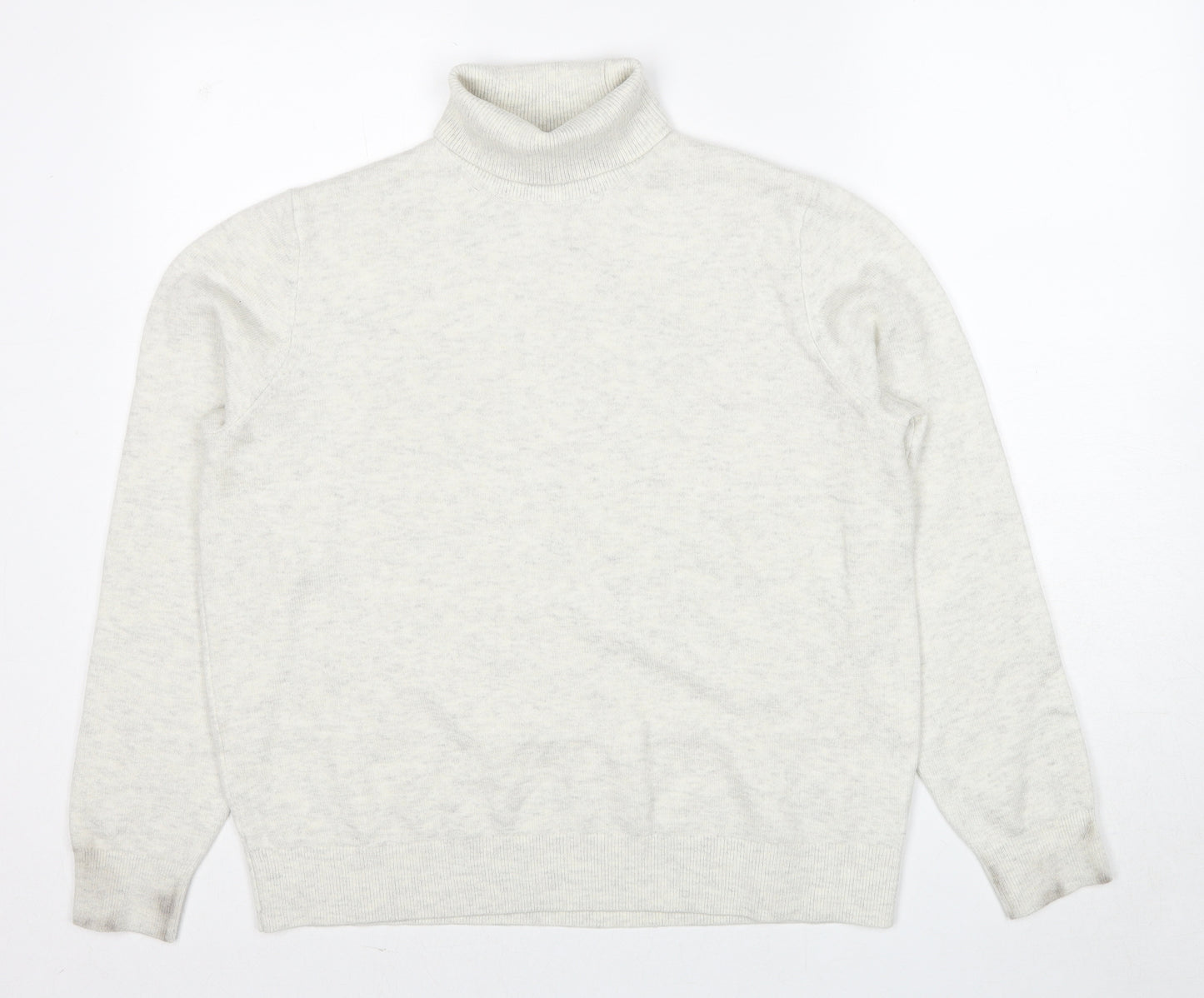 Marks and Spencer Womens Ivory Roll Neck Polyester Pullover Jumper Size M