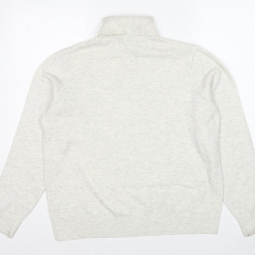 Marks and Spencer Womens Ivory Roll Neck Polyester Pullover Jumper Size M