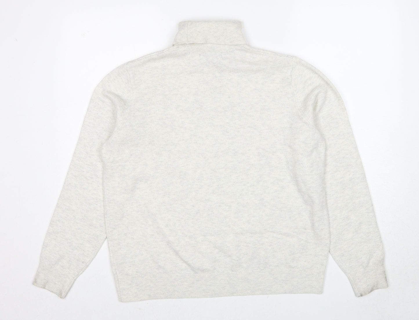 Marks and Spencer Womens Ivory Roll Neck Polyester Pullover Jumper Size M