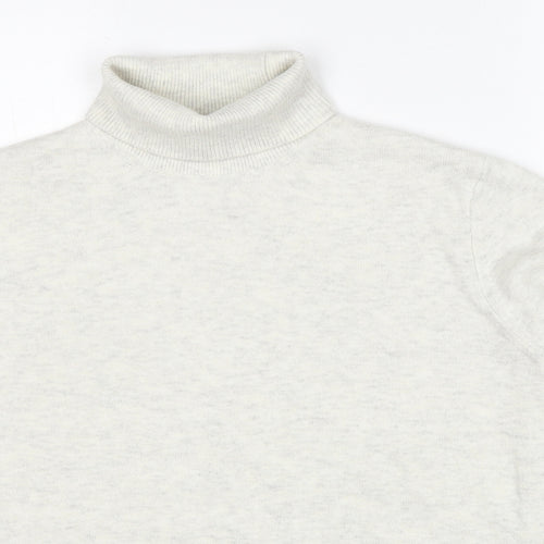 Marks and Spencer Womens Ivory Roll Neck Polyester Pullover Jumper Size M