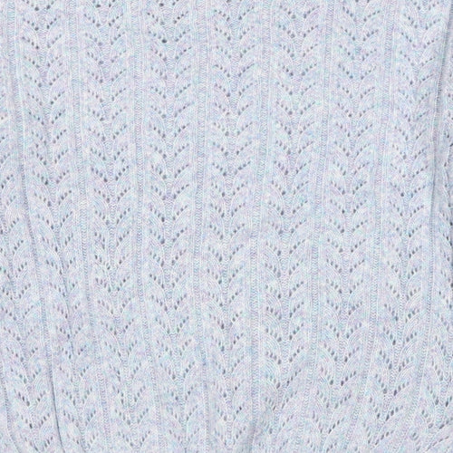 Beloved Womens Blue Round Neck Acrylic Pullover Jumper Size S