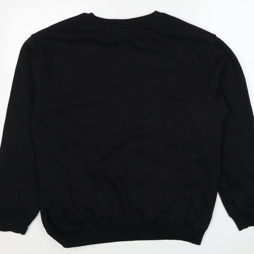 H&M Mens Black Cotton Pullover Sweatshirt Size M - Unisex