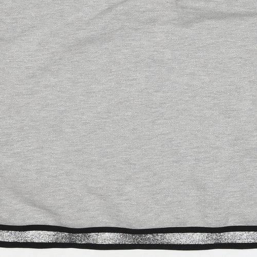 Pink Soda Womens Grey Cotton Pullover Sweatshirt Size 8 Pullover