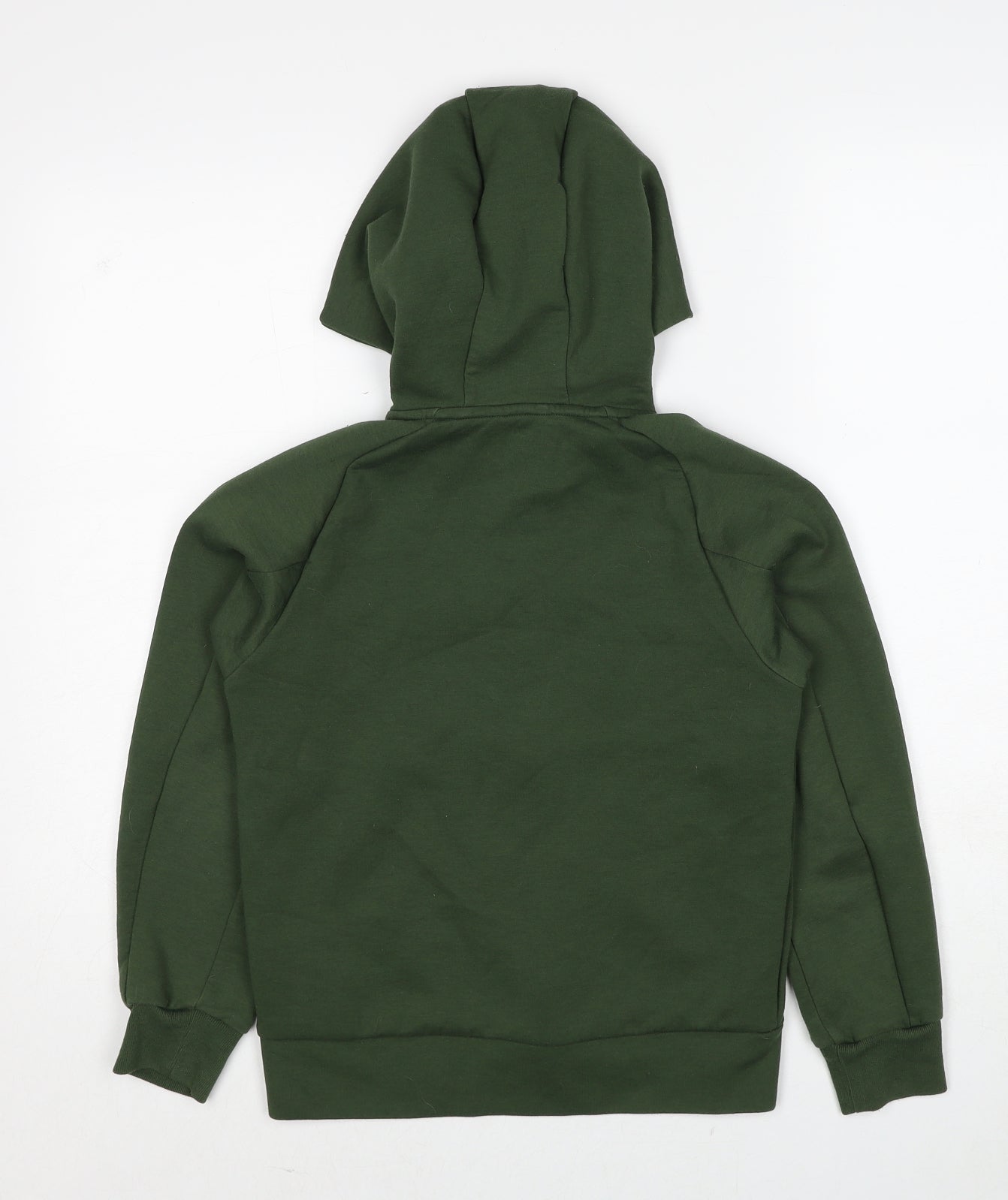 Uniqlo Boys Green Polyester Full Zip Hoodie Size 9-10 Years Zip
