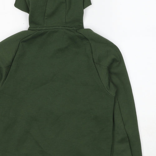 Uniqlo Boys Green Polyester Full Zip Hoodie Size 9-10 Years Zip