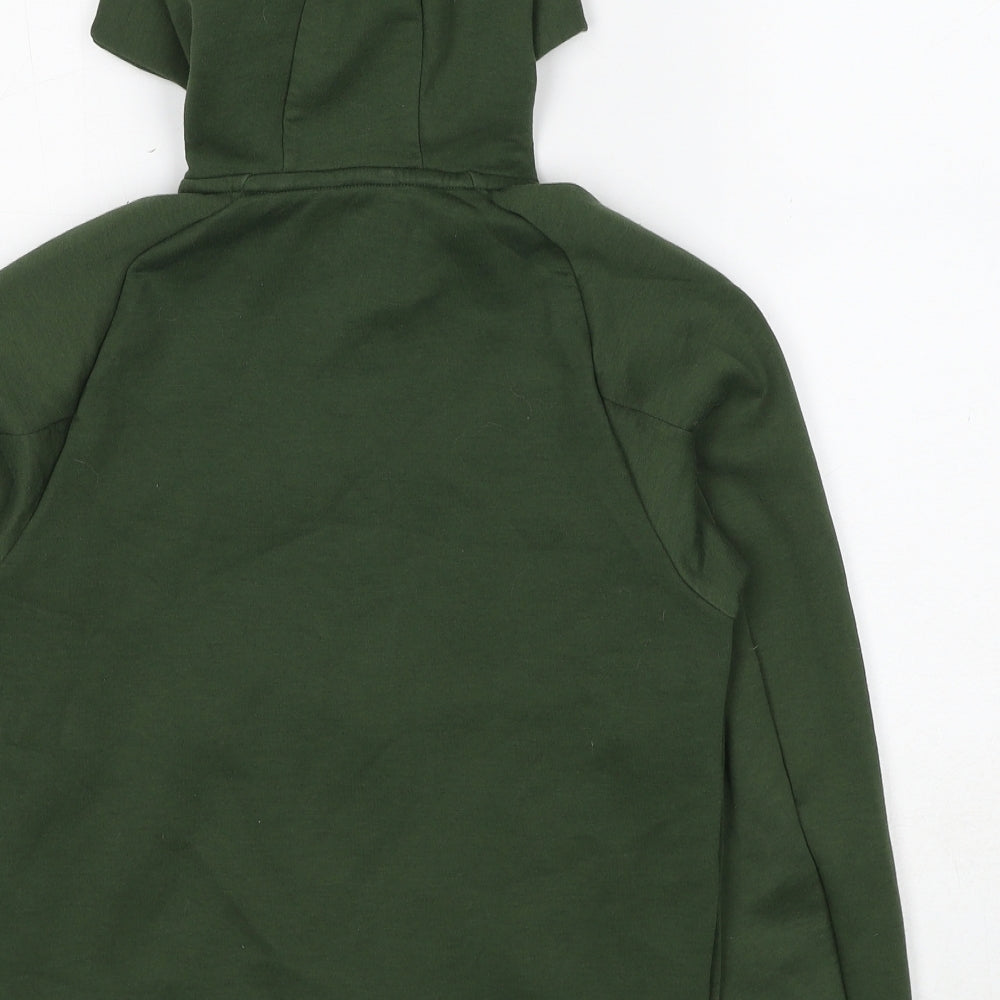 Uniqlo Boys Green Polyester Full Zip Hoodie Size 9-10 Years Zip