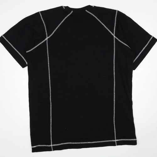 ASOS Womens Black Cotton T-Shirt Dress Size 10 Round Neck Pullover