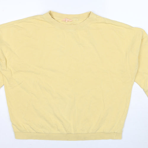 NEXT Womens Yellow Cotton Pullover Sweatshirt Size L Pullover