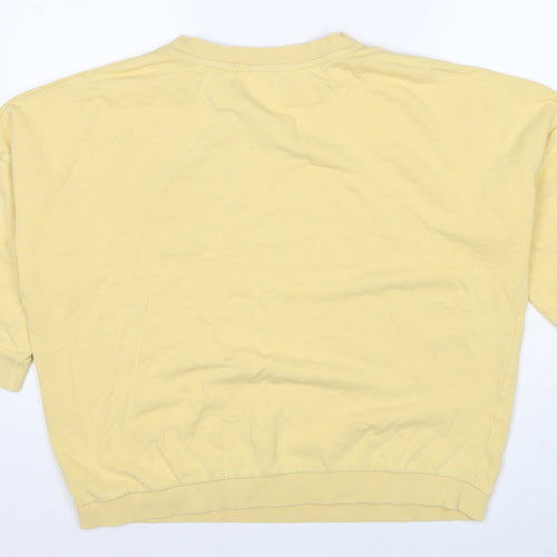NEXT Womens Yellow Cotton Pullover Sweatshirt Size L Pullover