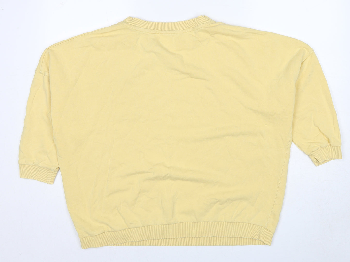 NEXT Womens Yellow Cotton Pullover Sweatshirt Size L Pullover