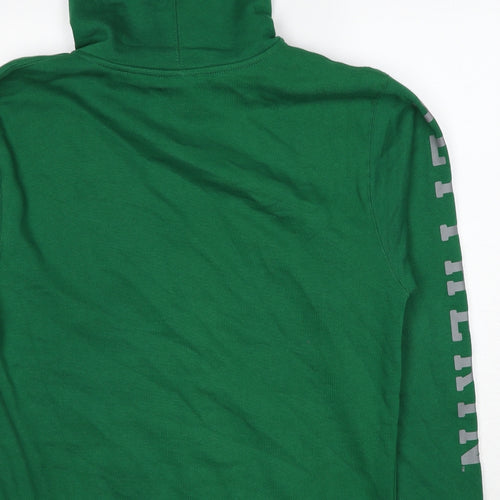 Harry Potter Mens Green Cotton Full Zip Hoodie Size M - Slytherin