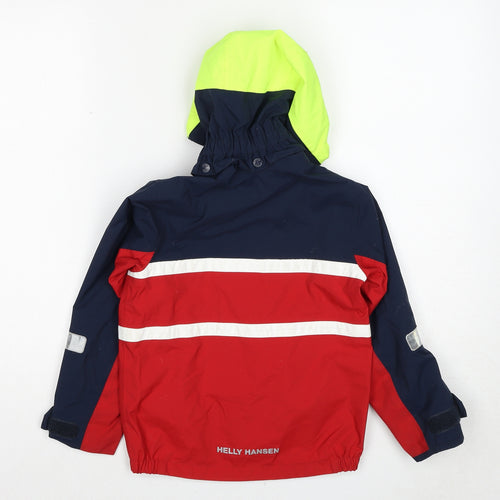 Helly Hansen Boys Multicoloured Colourblock Windbreaker Jacket Size 5 Years Zip