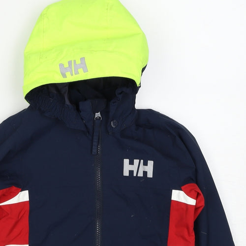 Helly Hansen Boys Multicoloured Colourblock Windbreaker Jacket Size 5 Years Zip