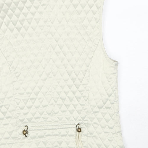 Liz Claiborne Womens Ivory Gilet Jacket Size S Zip