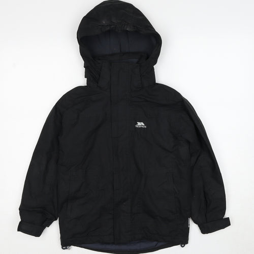 Trespass Boys Black Jacket Size 5-6 Years Zip