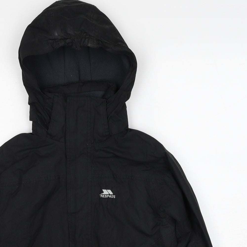 Trespass Boys Black Jacket Size 5-6 Years Zip