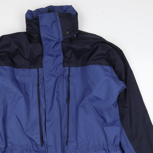 Trespass Mens Blue Windbreaker Jacket Size L Zip
