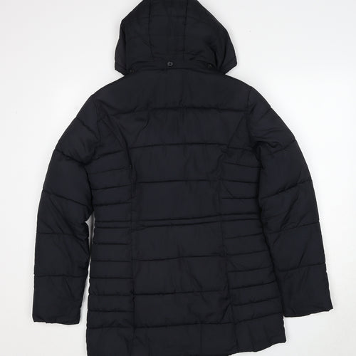 BHS Womens Black Puffer Jacket Jacket Size 10 Zip