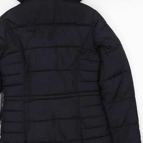 BHS Womens Black Puffer Jacket Jacket Size 10 Zip