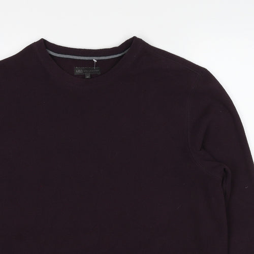 Marks and Spencer Mens Brown Polyester Pullover Sweatshirt Size M