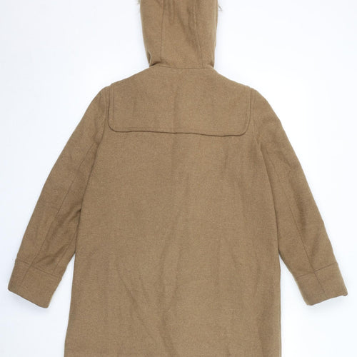 Monsoon Womens Beige Overcoat Coat Size 8 Button