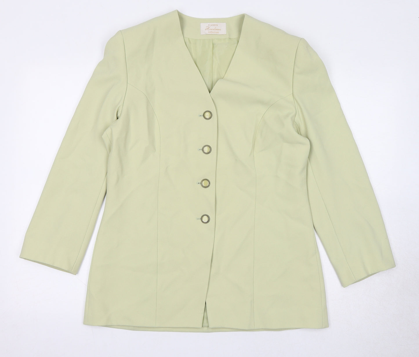 Eastex Womens Green Jacket Blazer Size 12 Button