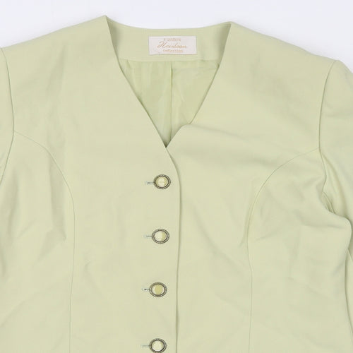 Eastex Womens Green Jacket Blazer Size 12 Button