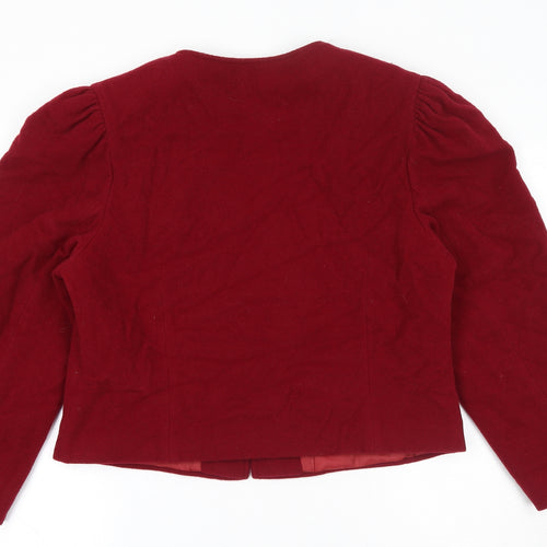 MEICO Landhaus Look Womens Red Jacket Size 12 Button