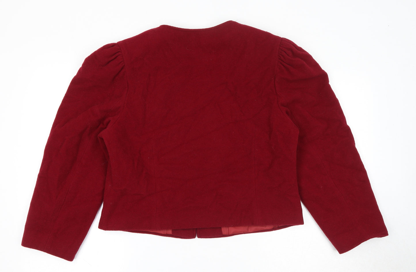 MEICO Landhaus Look Womens Red Jacket Size 12 Button