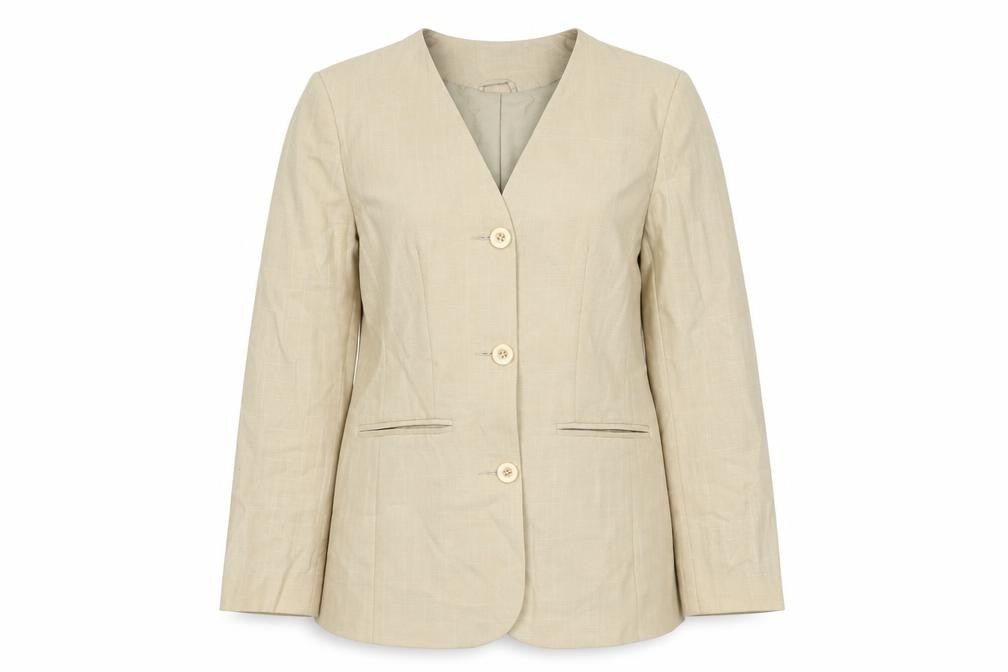 St Bernard Womens Beige Jacket Blazer Size 10 Button