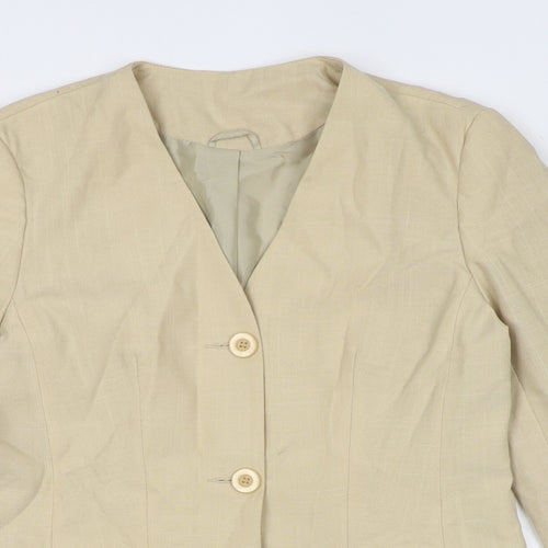 St Bernard Womens Beige Jacket Blazer Size 10 Button