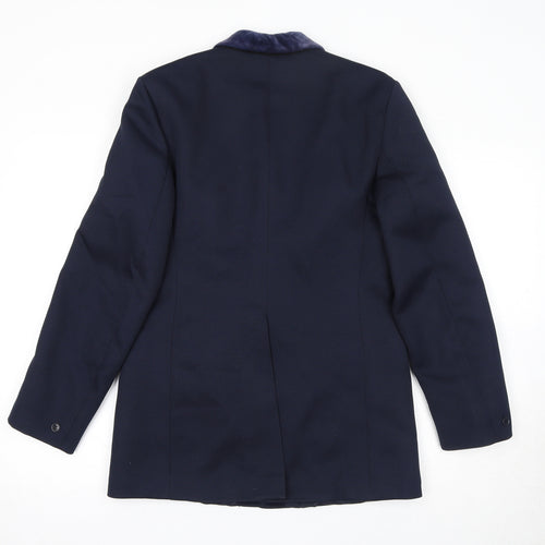 Harry Hall Mens Blue Polyester Jacket Suit Jacket Size 38 Regular