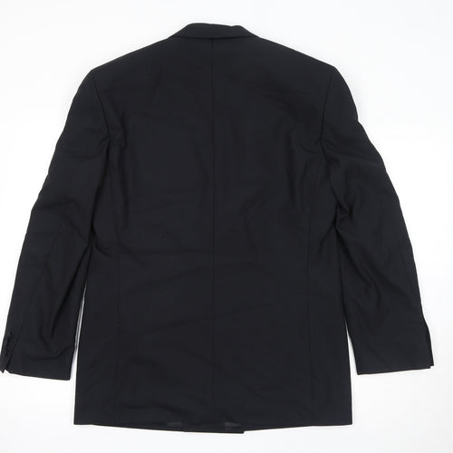 Baumler Mens Black Wool Tuxedo Suit Jacket Size 48 Regular