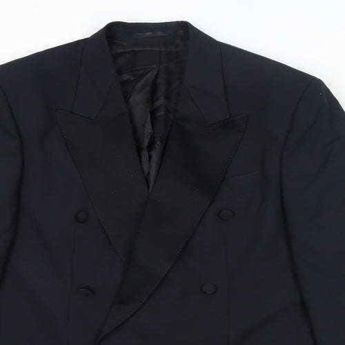 Baumler Mens Black Wool Tuxedo Suit Jacket Size 48 Regular
